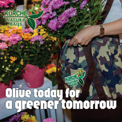 Kurche Nature Bags brand image showing reusable canvas tote bags designed for everyday life in Olive Camo