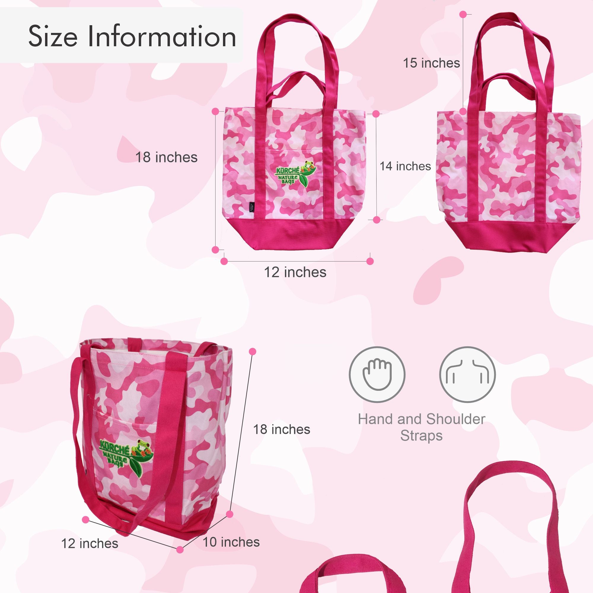 KÜRCHÉ Nature Bag – Flamingo Pink Camo