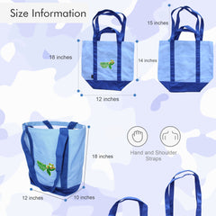 KÜRCHÉ Nature Bag Tote – Nautical Blue Reusable Canvas Carryall