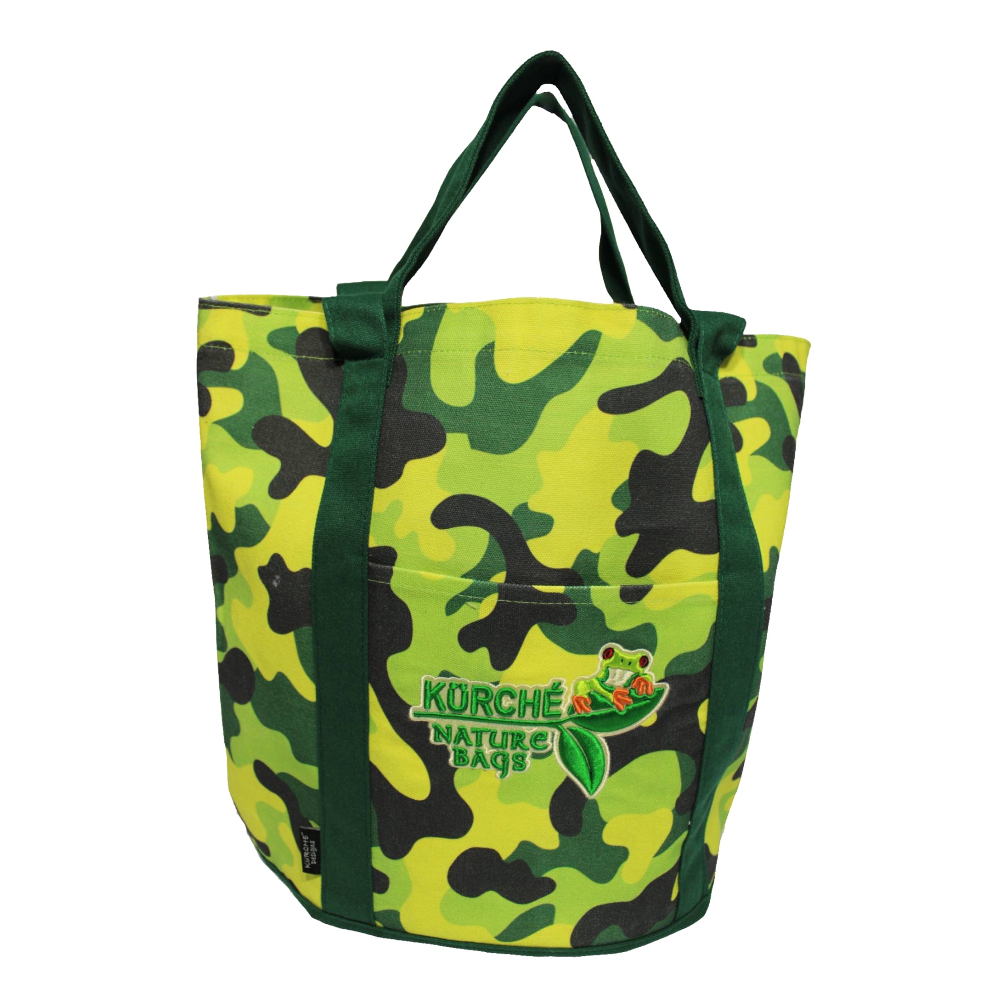 Seagrass green camouflage Kürché Nature Bags reusable canvas tote bag