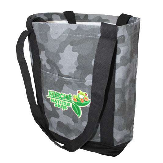KÜRCHÉ Nature Bag Tote – Midnight Black Camo Reusable Canvas Carryall